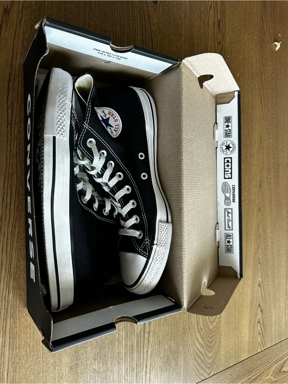 Converse Black and White High Top Sneakers